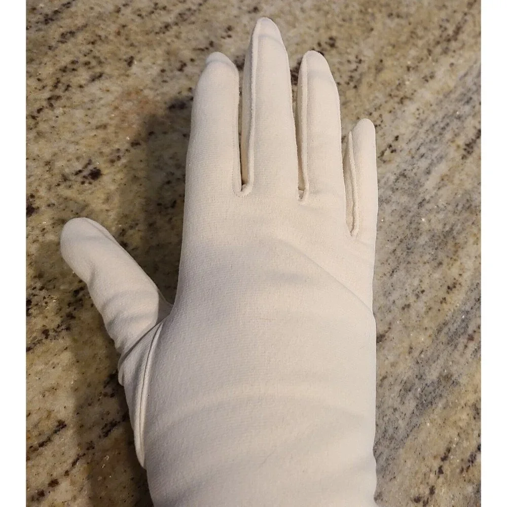 Vintage Size M 7 Ivory Stretch Fleece Lined 10